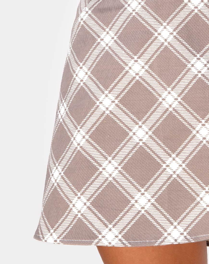Imagen de la falda Annie en Grunge Check Taupe