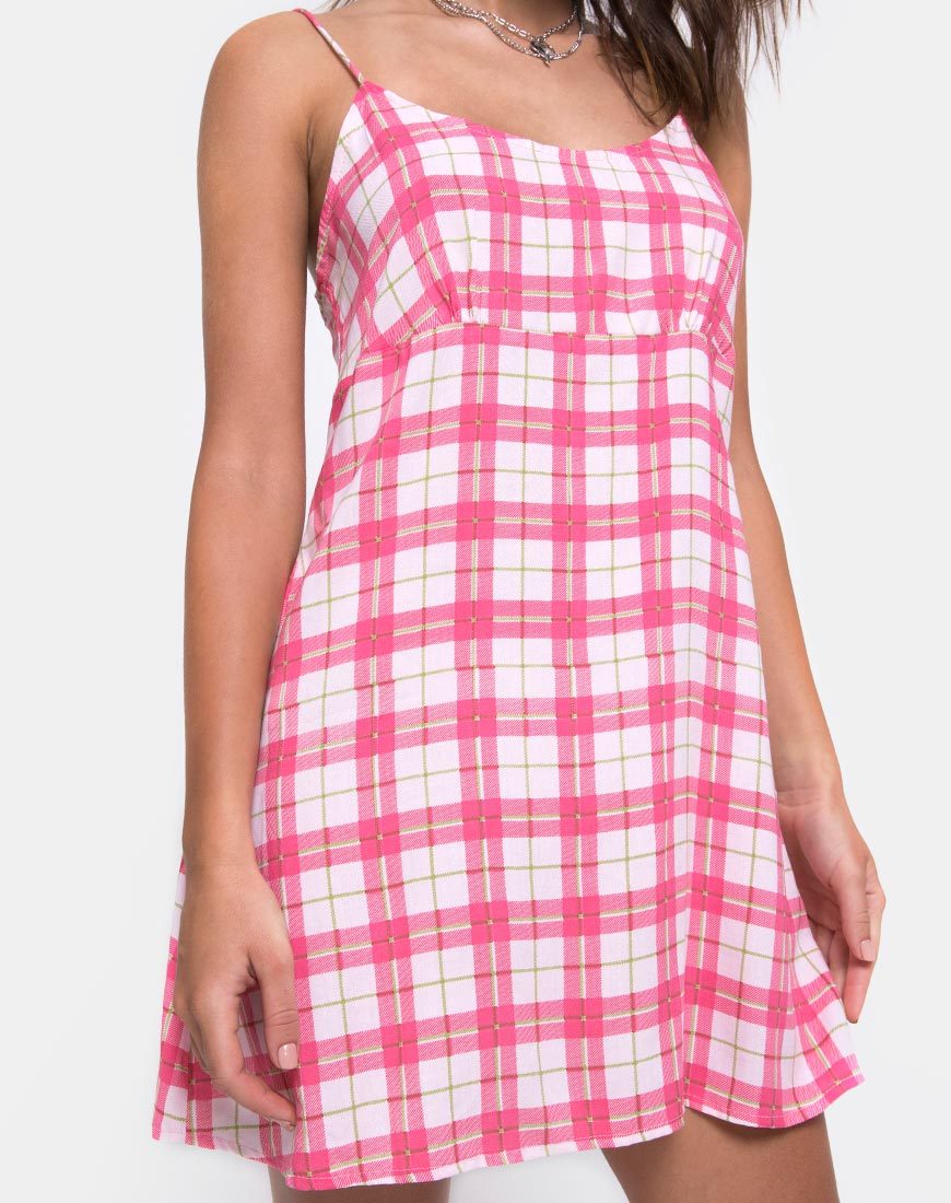 Imagen de Anoma Slip Dress in Picnic Check Pink