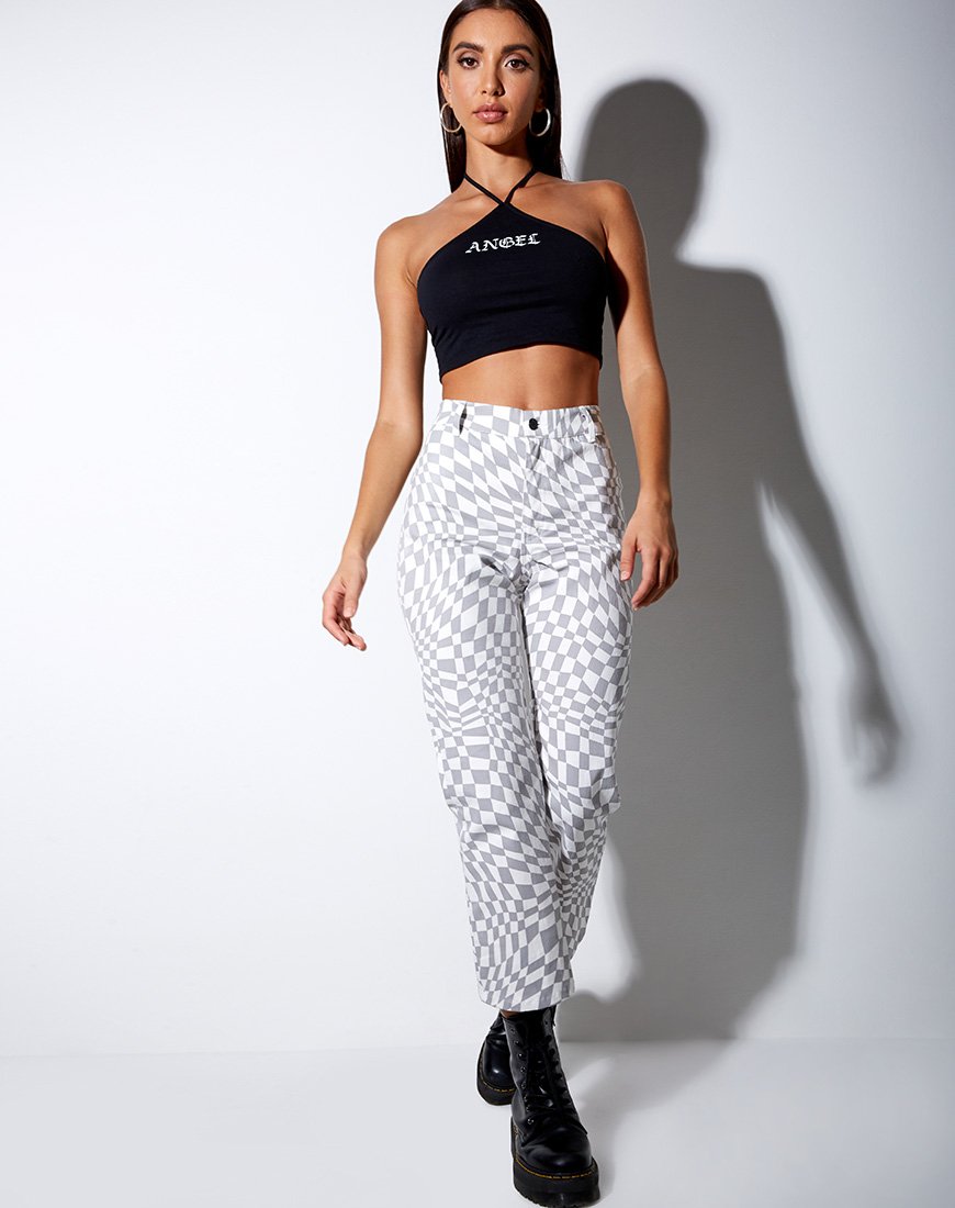 Imagen de April Crop Top en negro Angel en blanco
