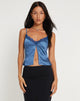 imagen de Apulia Butterfly Top in Satin Blue