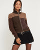 imagen de la chaqueta de punto Arelius en marrón tonal