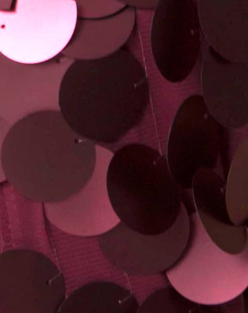 Imagen de Ariel Corpiño de lentejuelas rosa con gran disco