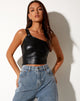 Imagen de Arne Crop Top en Pu Negro