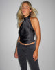 imagen de Ataina Top en negro satinado