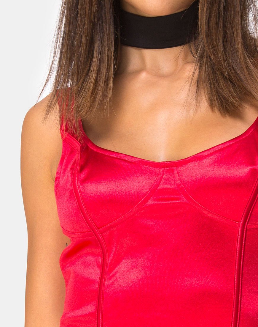 Imagen del vestido Atel en rojo