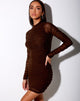 Imagen de Atika Bodycon Dress in Mesh Chocolate