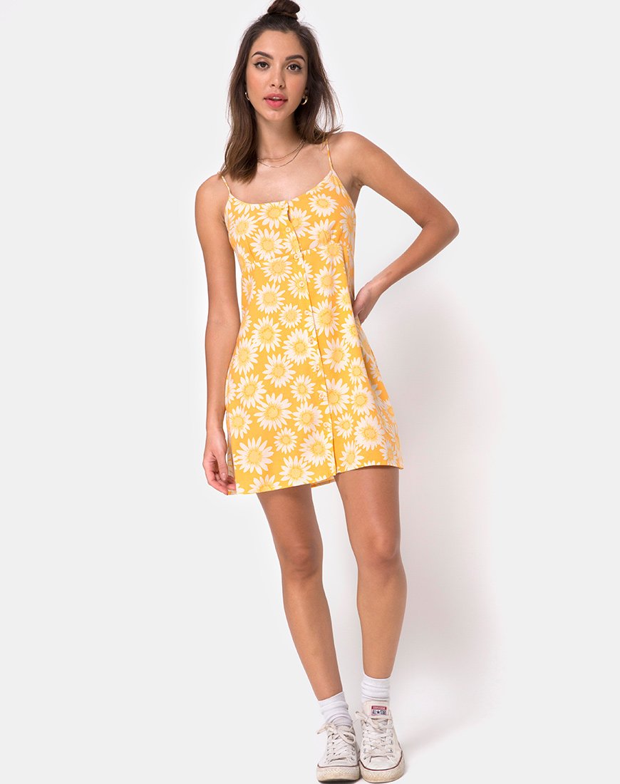 Imagen de Auvaly Slip Dress in Sunkissed Floral Yellow