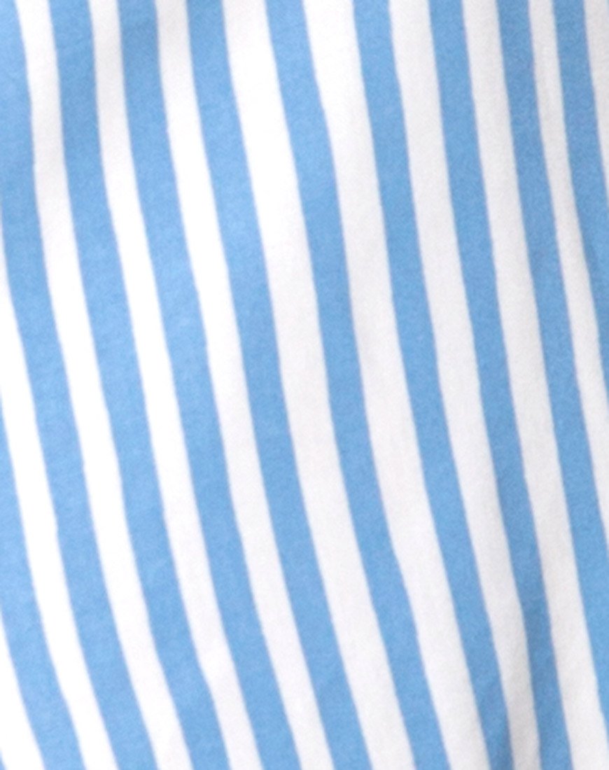 Imagen de Auvaly Vestido a rayas azul y blanco