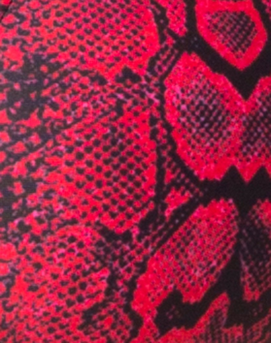 Imagen del sujetador de bikini Ava de serpiente roja