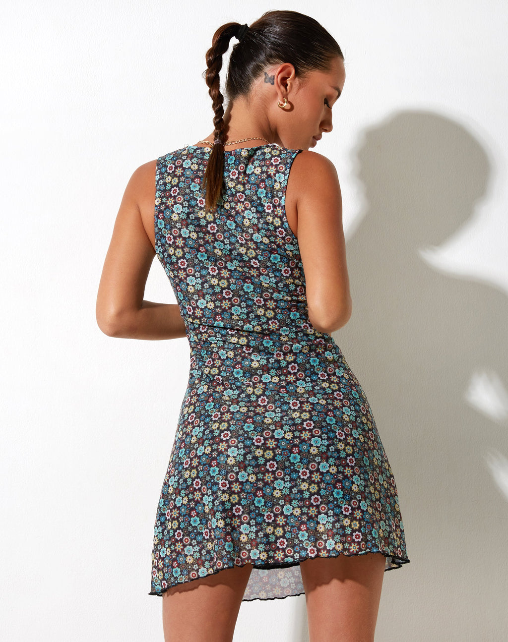 Minivestido Avalie en Folk Floral