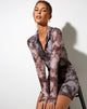 Imagen de Avaya Vestido de Malla Smoke Negro Gris