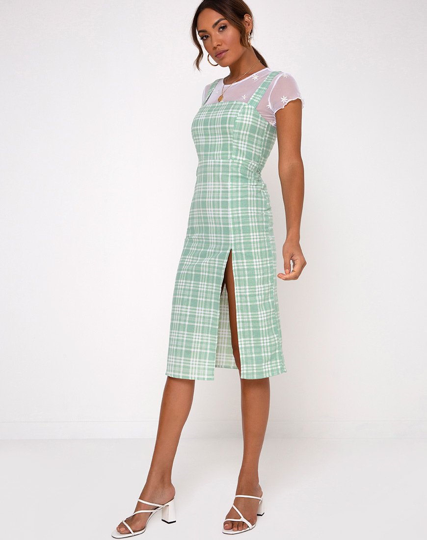 Vestido Ayuka Midi en Mantel Neo Menta
