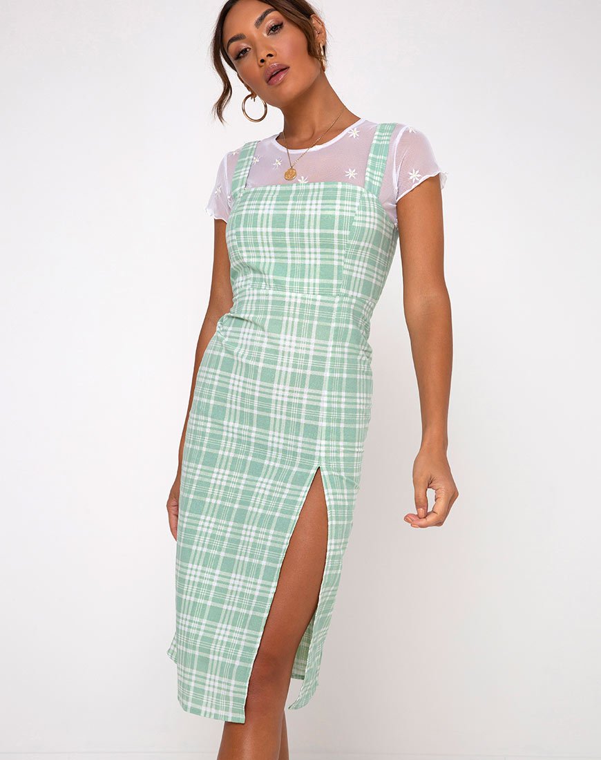 Vestido Ayuka Midi en Mantel Neo Menta