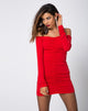 Imagen de Azalea Off The Shoulder Dress in Red