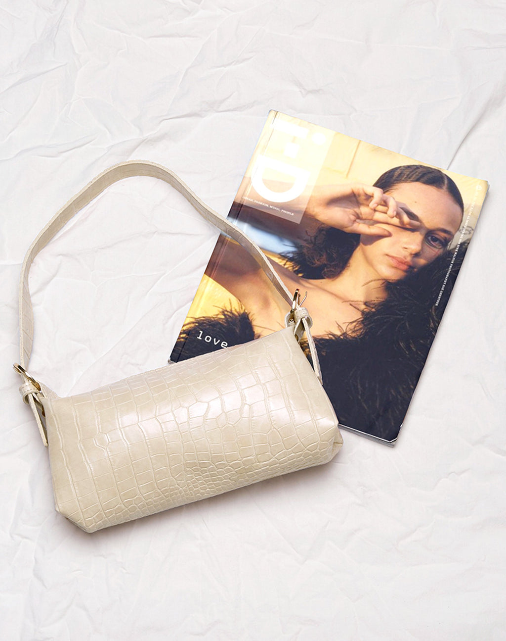 Bolso de hombro Leila en color crema