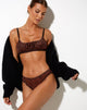 Imagen de Baile Bralette en Mini Zebra Negro y Marrón