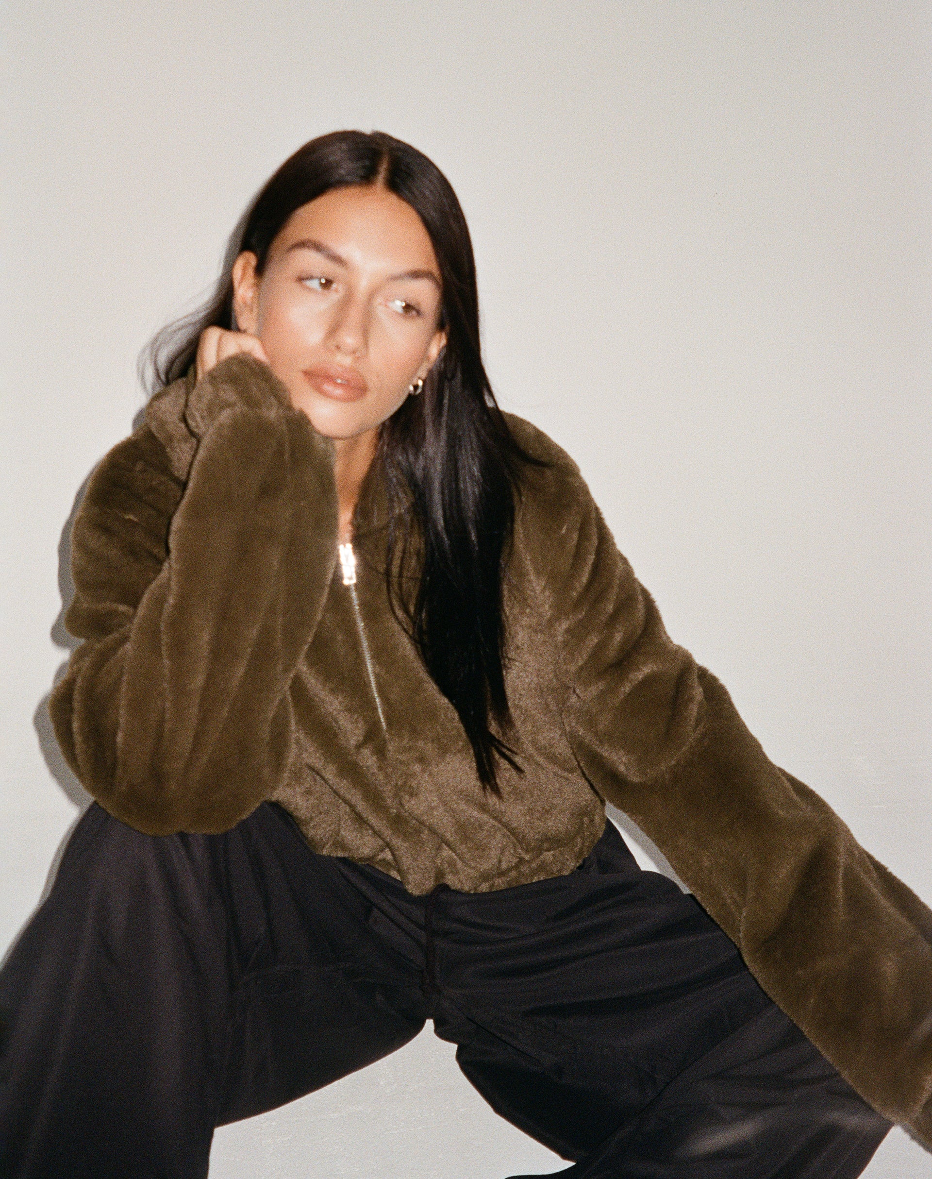 Imagen de Banowa Zip Up Jacket in Olive