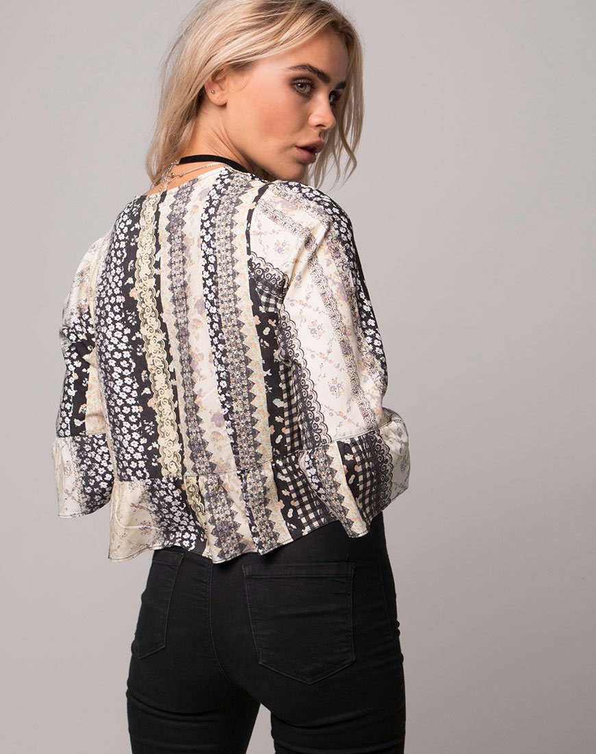 Basel Crop Top en encaje grunge