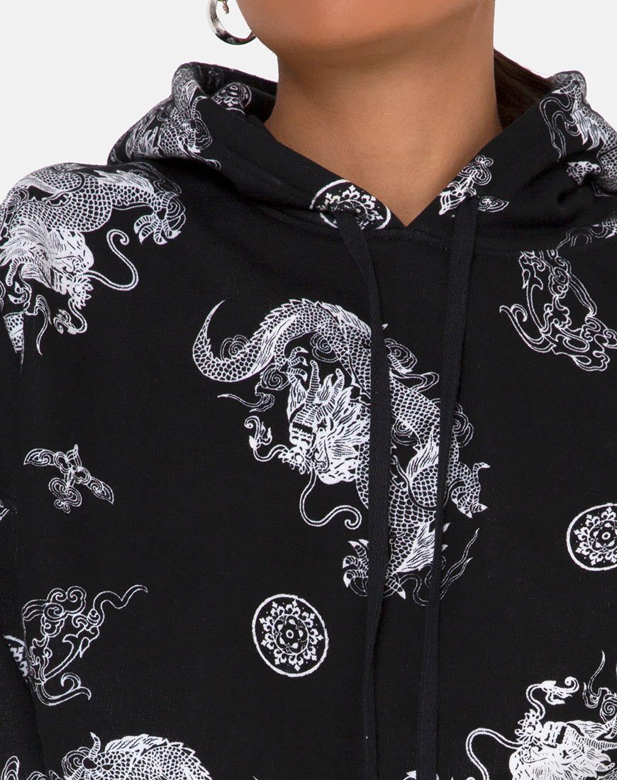 Imagen de Roky Cropped Hoody en Dragon Negro