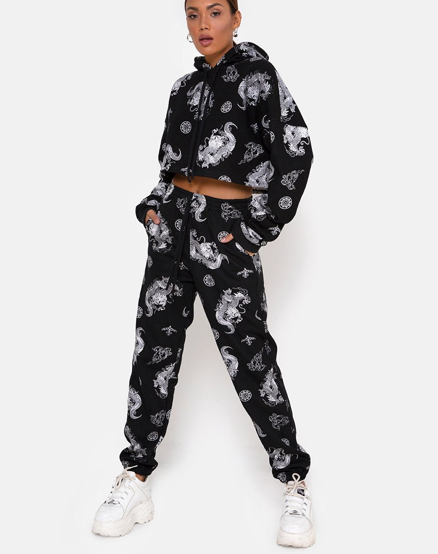Imagen de Roky Cropped Hoody en Dragon Negro