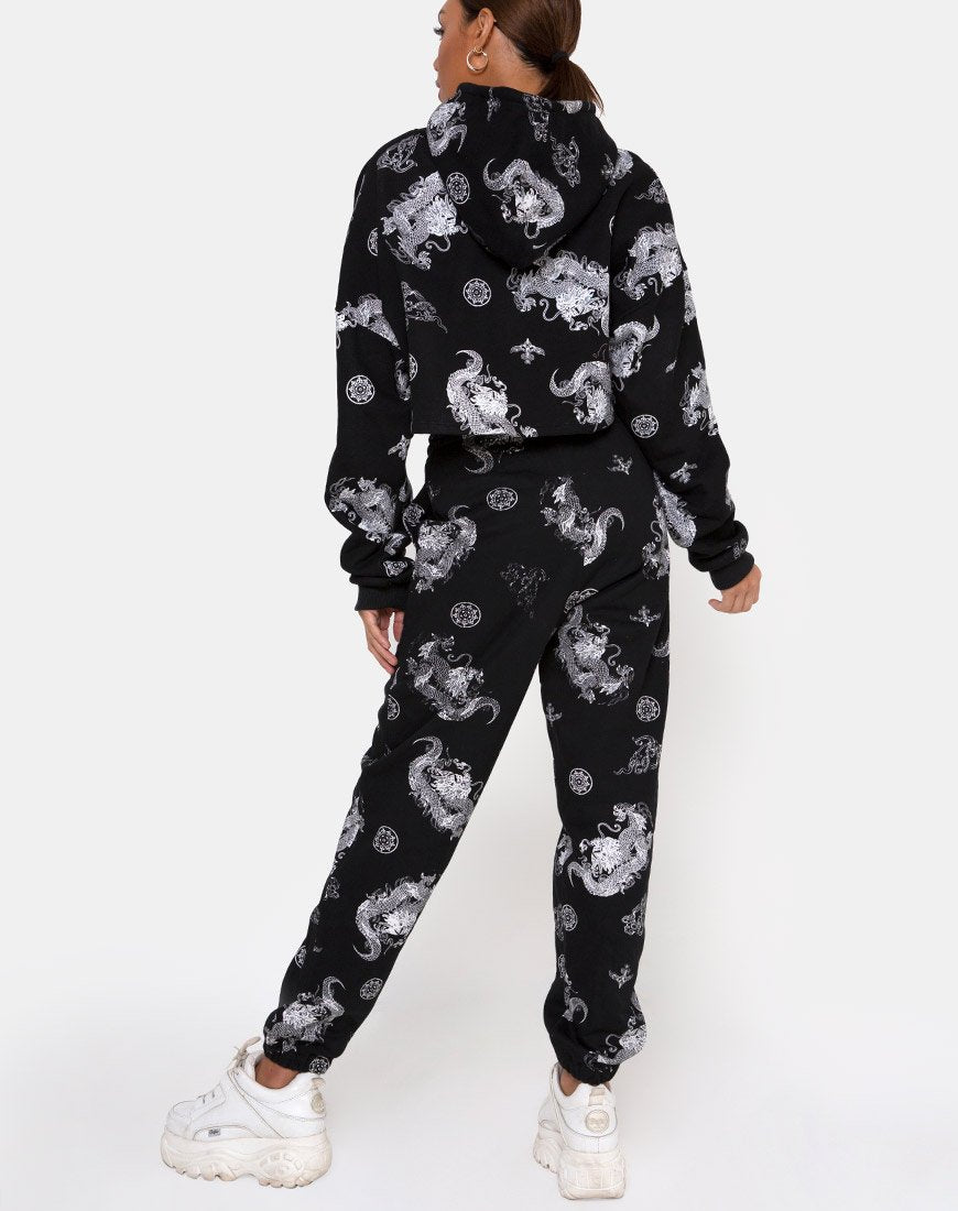 Imagen de Roky Cropped Hoody en Dragon Negro