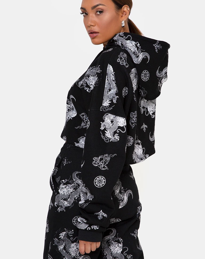 Imagen de Roky Cropped Hoody en Dragon Negro