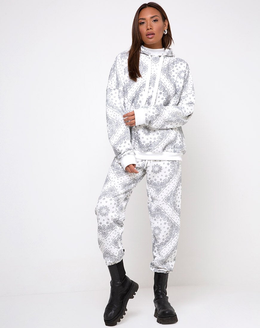 Imagen de Oversize Hoody in Bandana Ecru Colocación