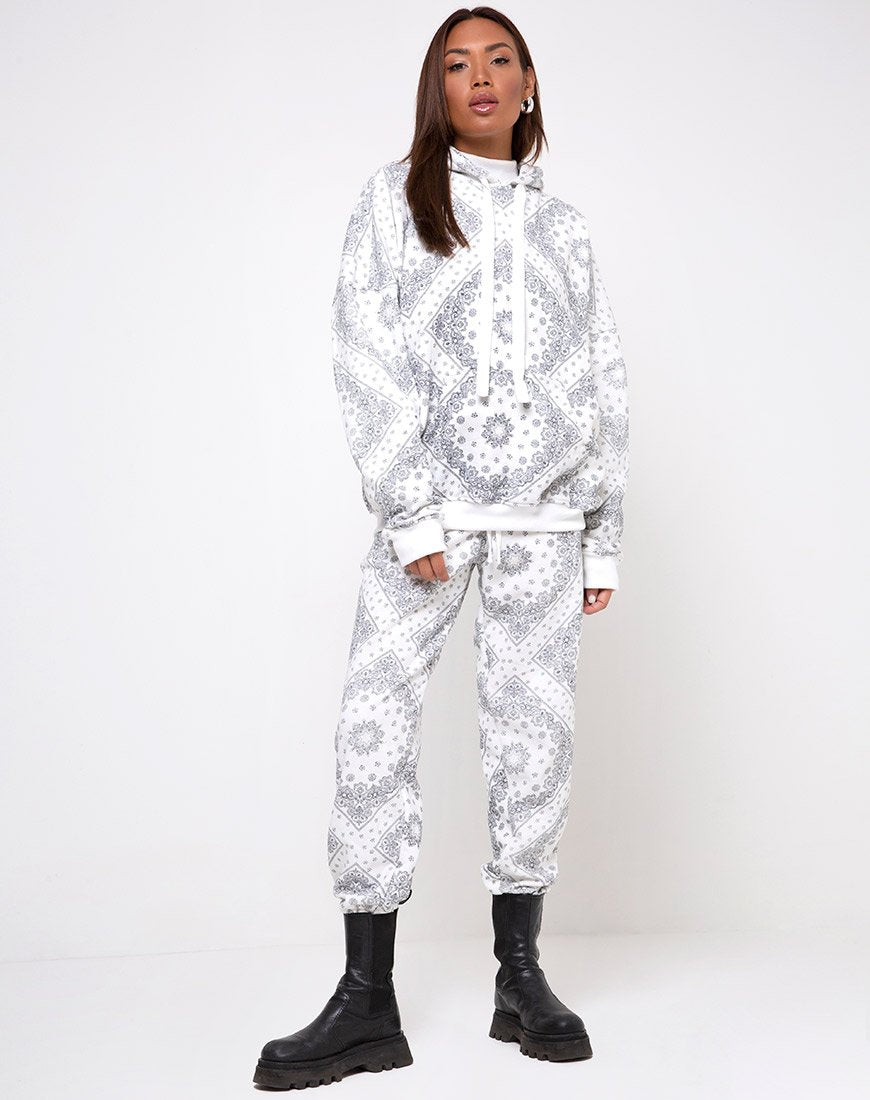 Imagen de Oversize Hoody in Bandana Ecru Colocación