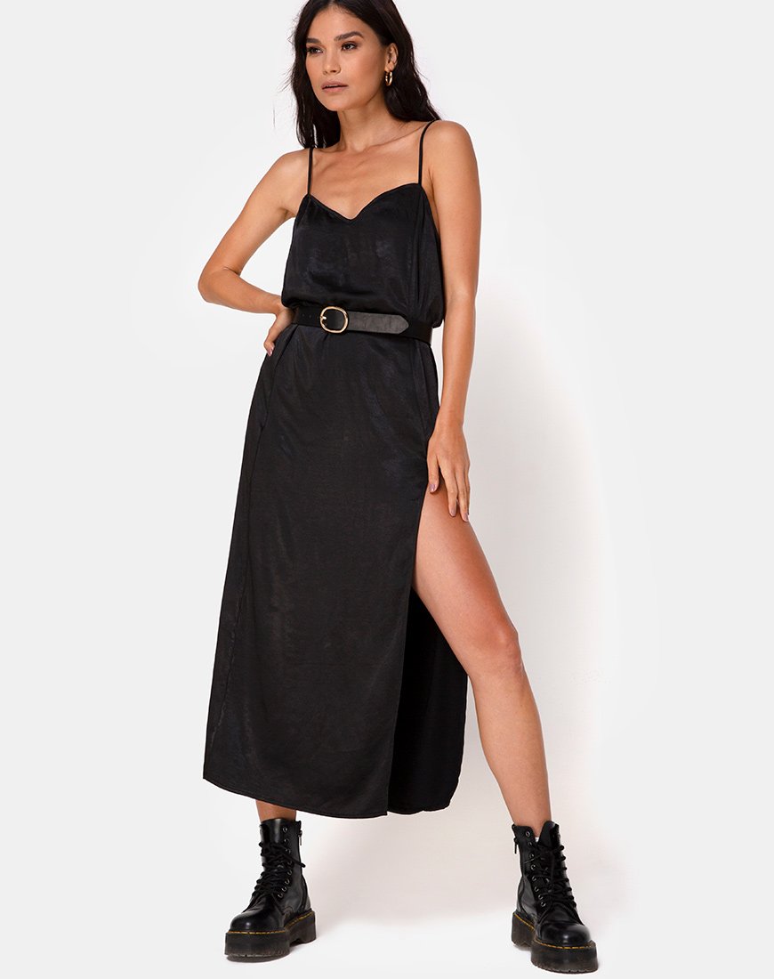 Imagen de Batis Maxi Dress in Satin Negro
