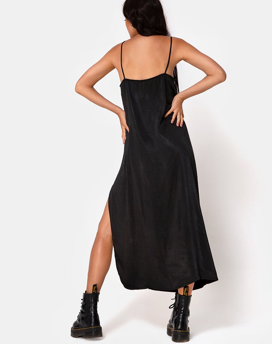Imagen de Batis Maxi Dress in Satin Negro