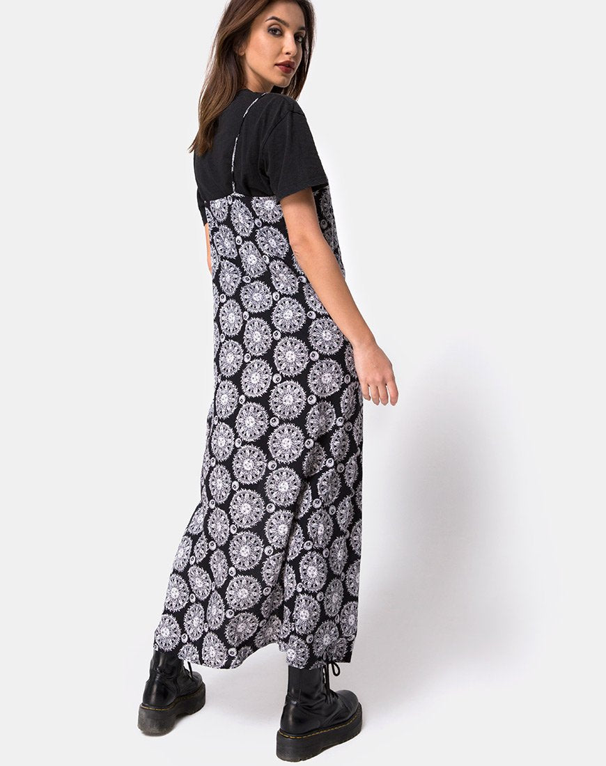 Maxivestido Batis en negro reloj de sol
