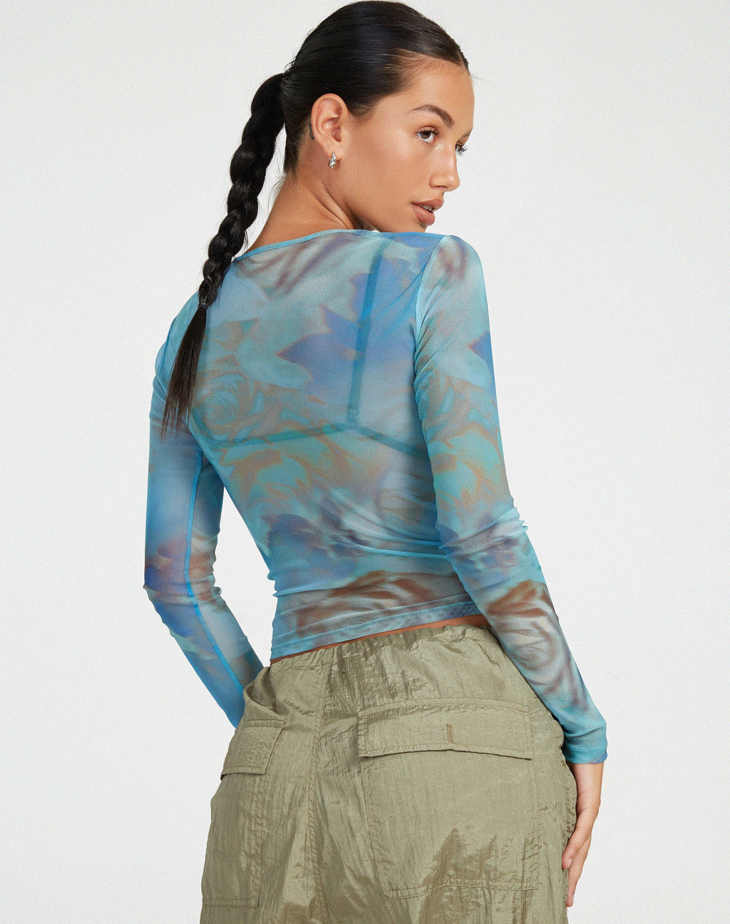 Crop Top Elijah en Azul Pétalo Digi