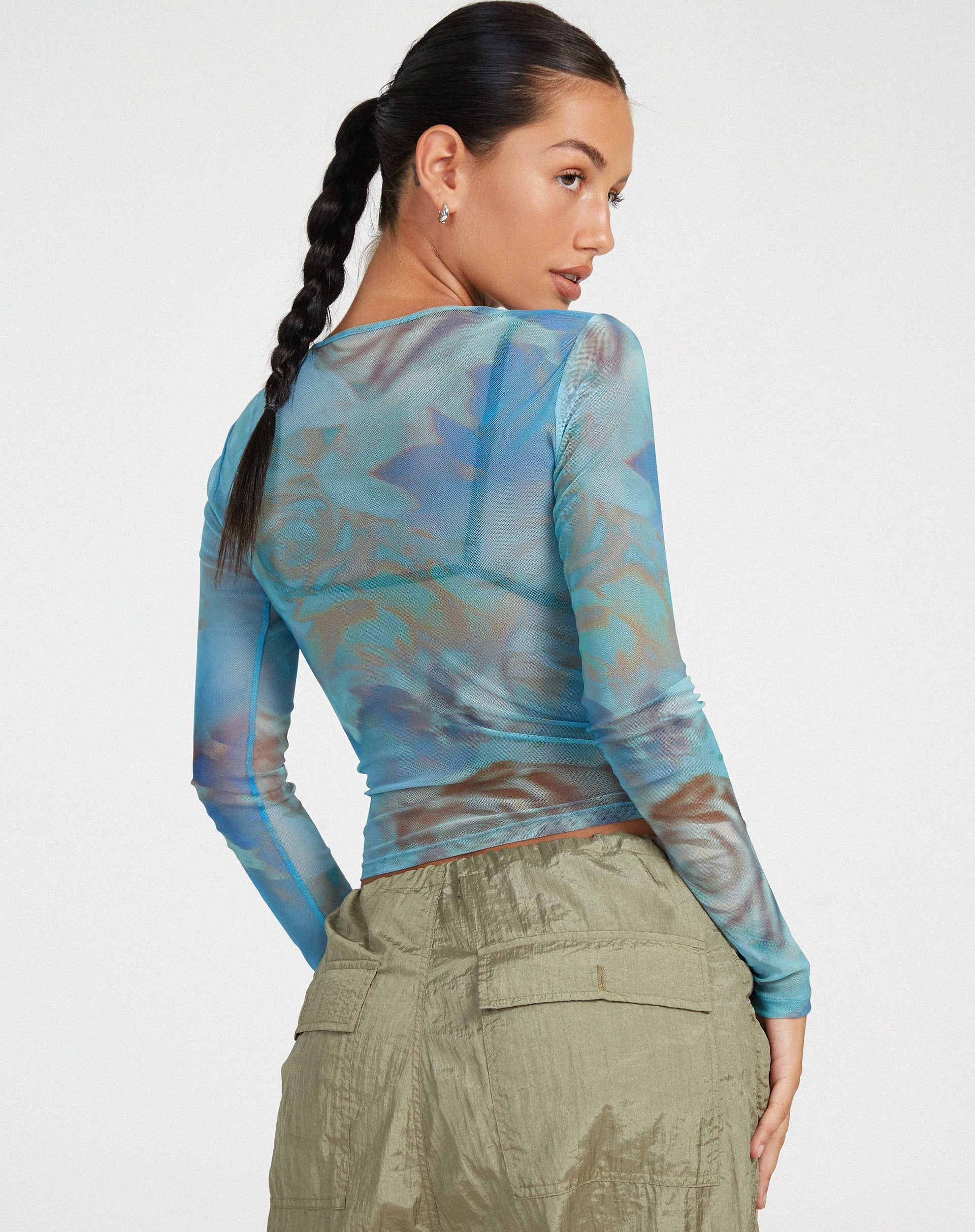 imagen de Elijah Crop Top en Digi Petal Blue