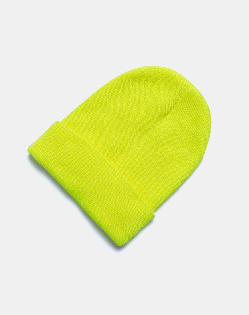 Imagen de Beanie Hat in Highlighter Yellow