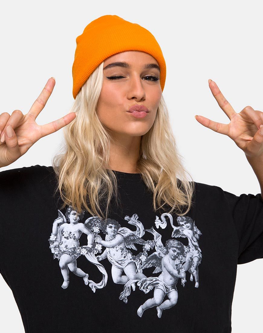Gorro en naranja amargo