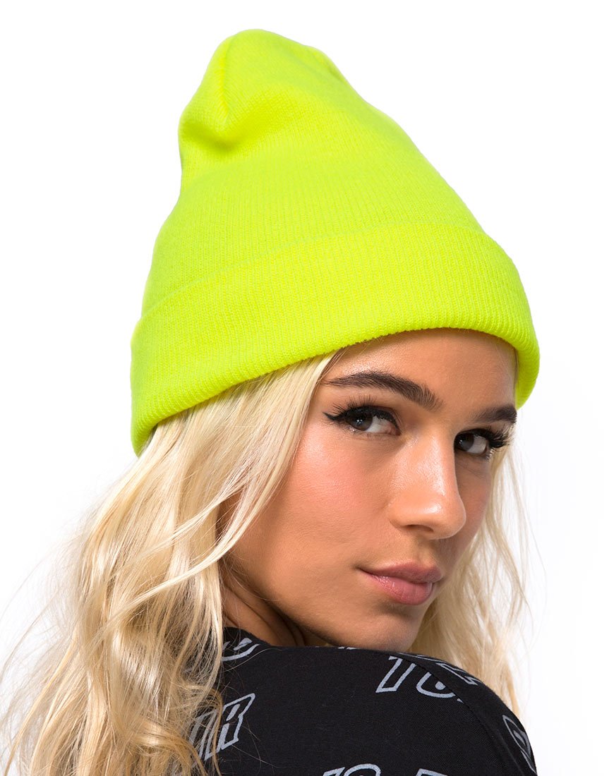 Gorro en Highlighter Yellow