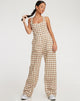 imagen de Beatrix Jumpsuit in Yellow Brown Check
