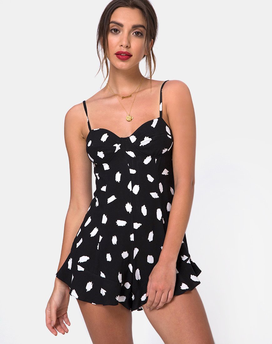 Playsuit Berji en Diana Dot Negro
