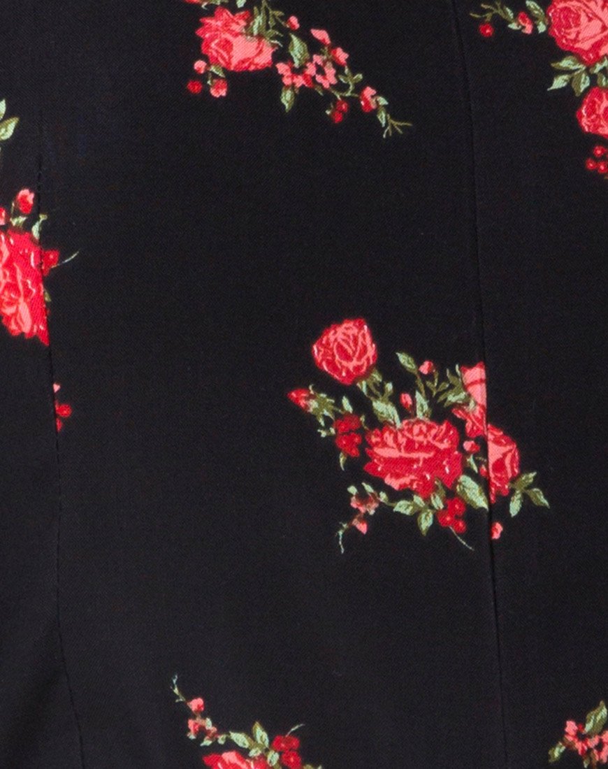 Imagen de Berlo Mono de manga larga en Soi Rose Negro y Rojo