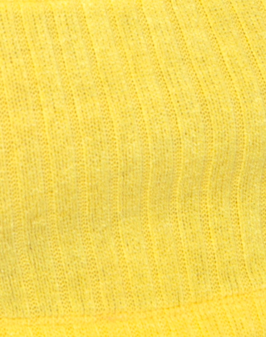 Imagen de Berries Crop Top de punto elástico amarillo