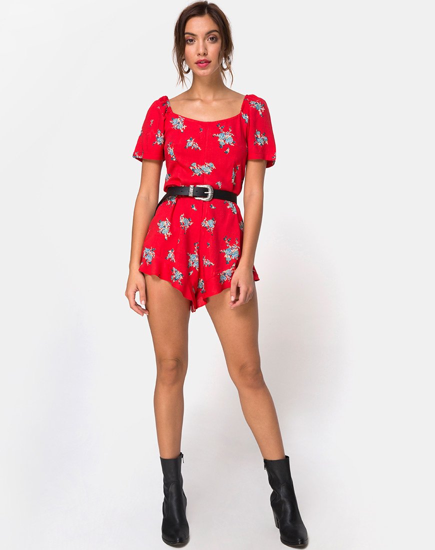 Imagen de Bersho Playsuit en Soi Rosa Rojo