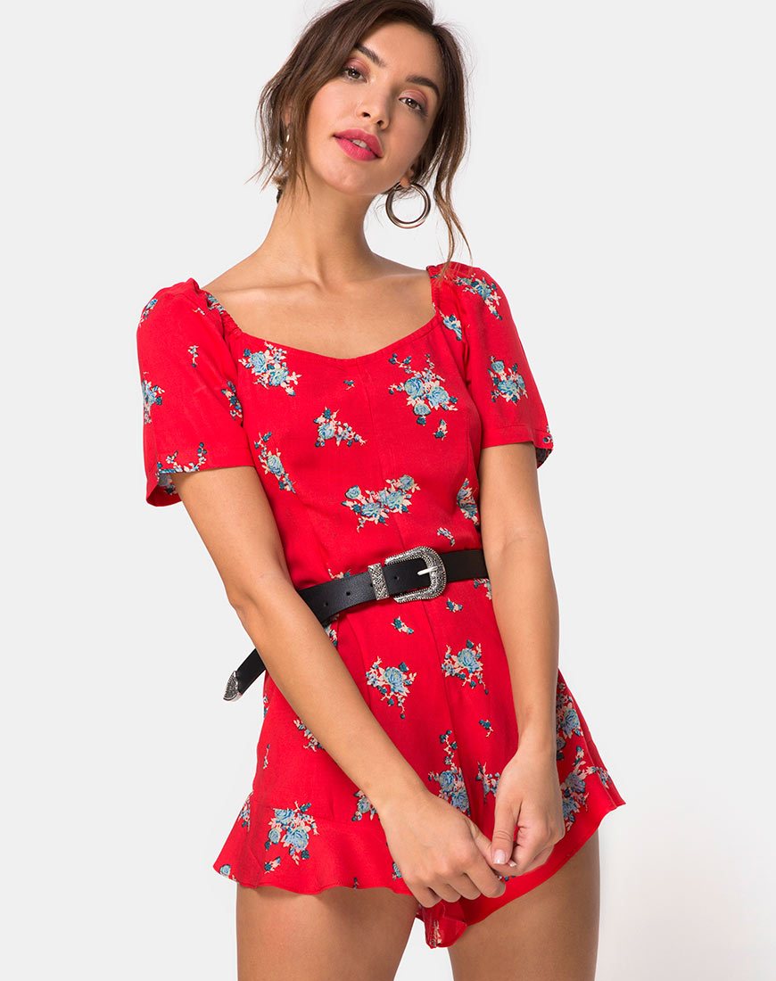 Imagen de Bersho Playsuit en Soi Rosa Rojo