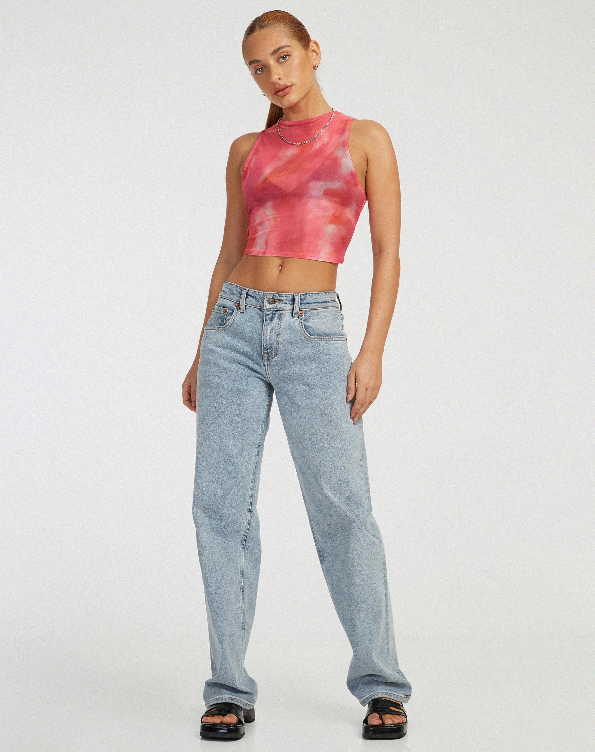 imagen de Bikari Crop Top en rosa difuminado abstracto