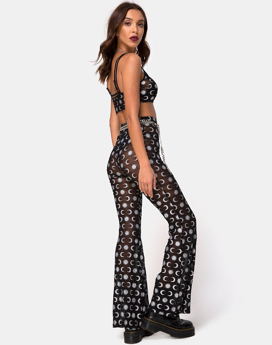 Imagen de Herlom Flare Trouser en Over the Moon Negro con Purpurina