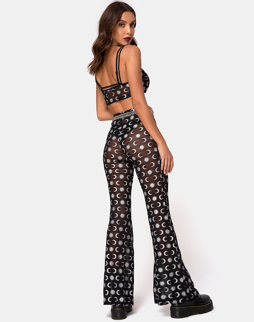 Imagen de Herlom Flare Trouser en Over the Moon Negro con Purpurina