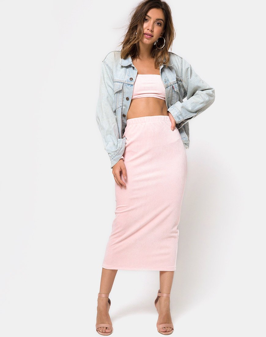 Imagen de la falda Bobby Midi de punto mullido Candy