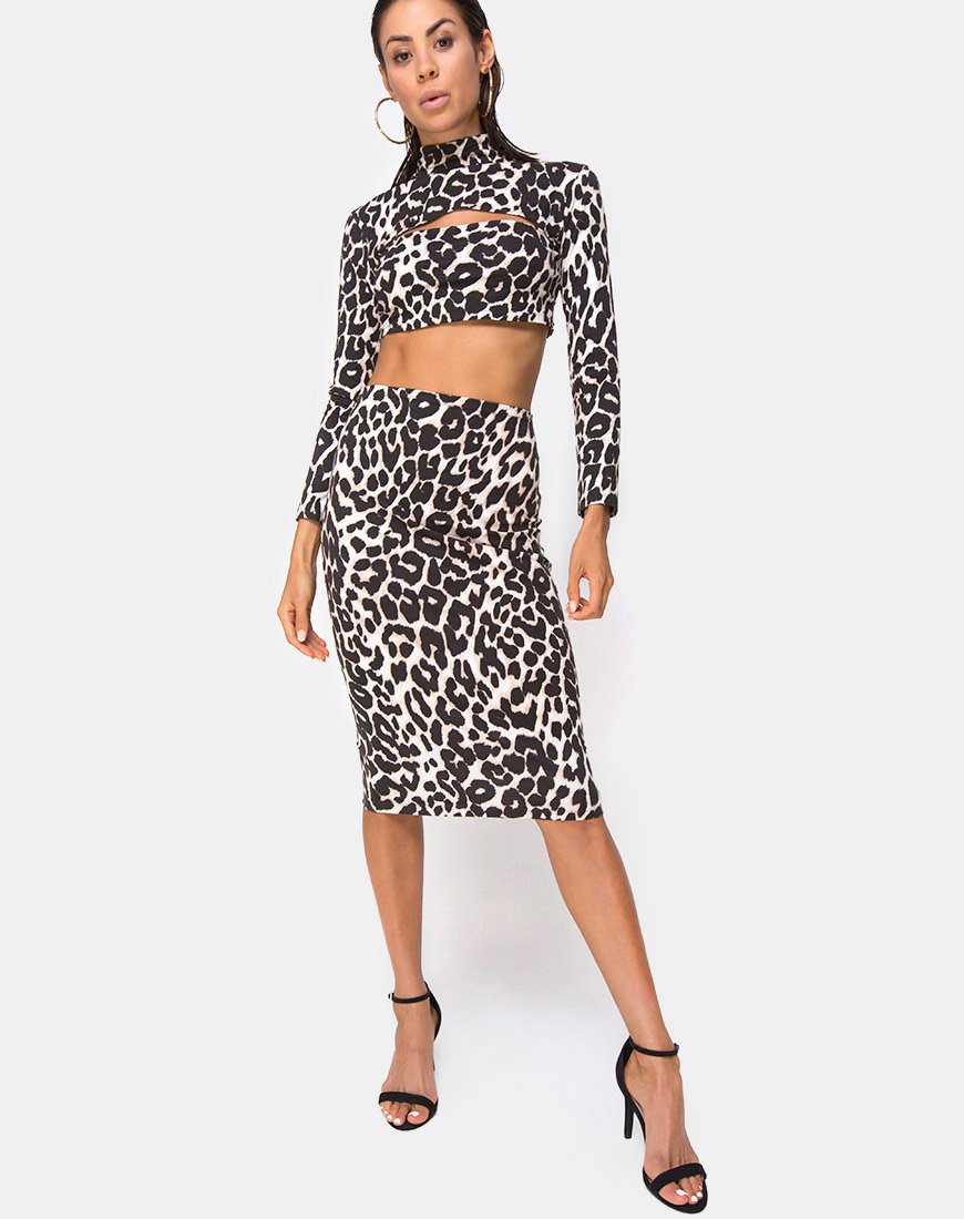 Imagen de la falda Bobby Midi en jaguar oversize
