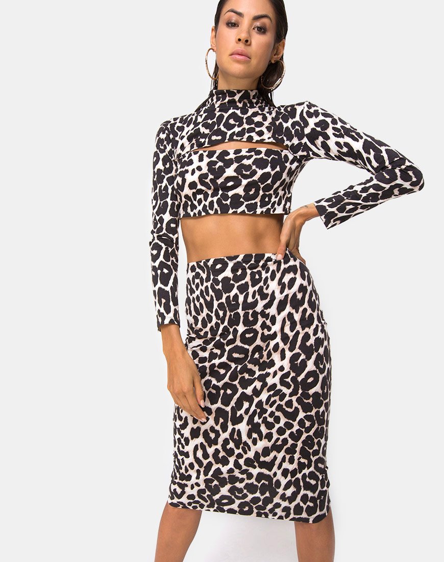 Falda Bobby Midi en jaguar oversize