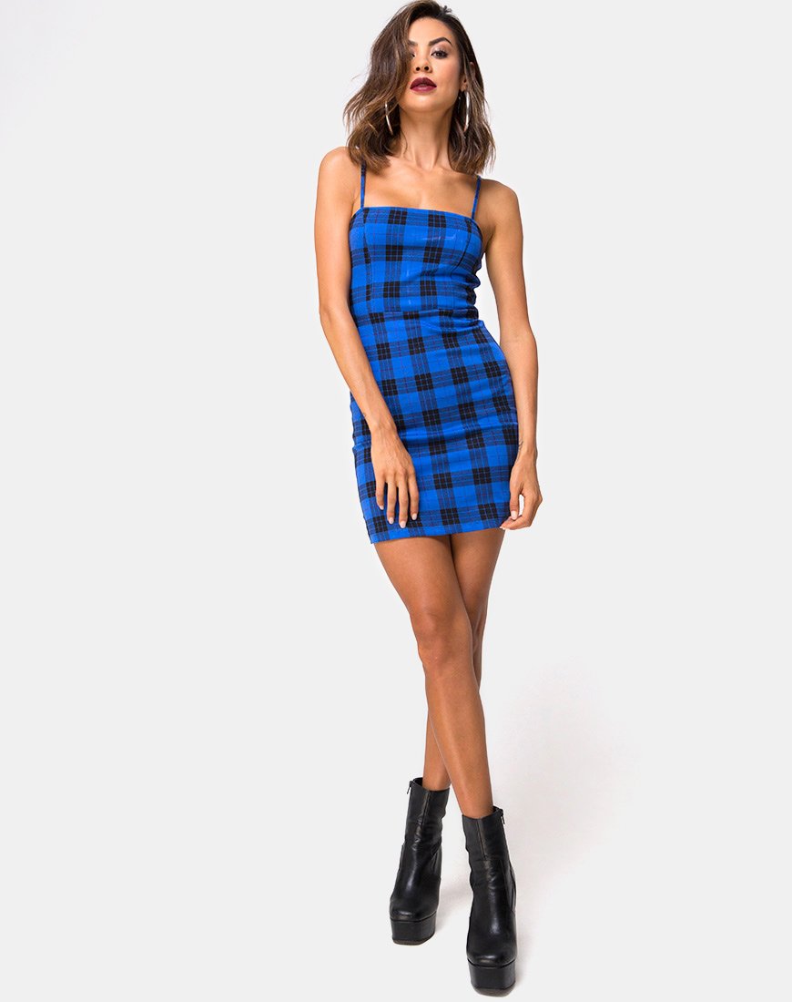 Imagen de Boco Mini Dress in Tartan Blue