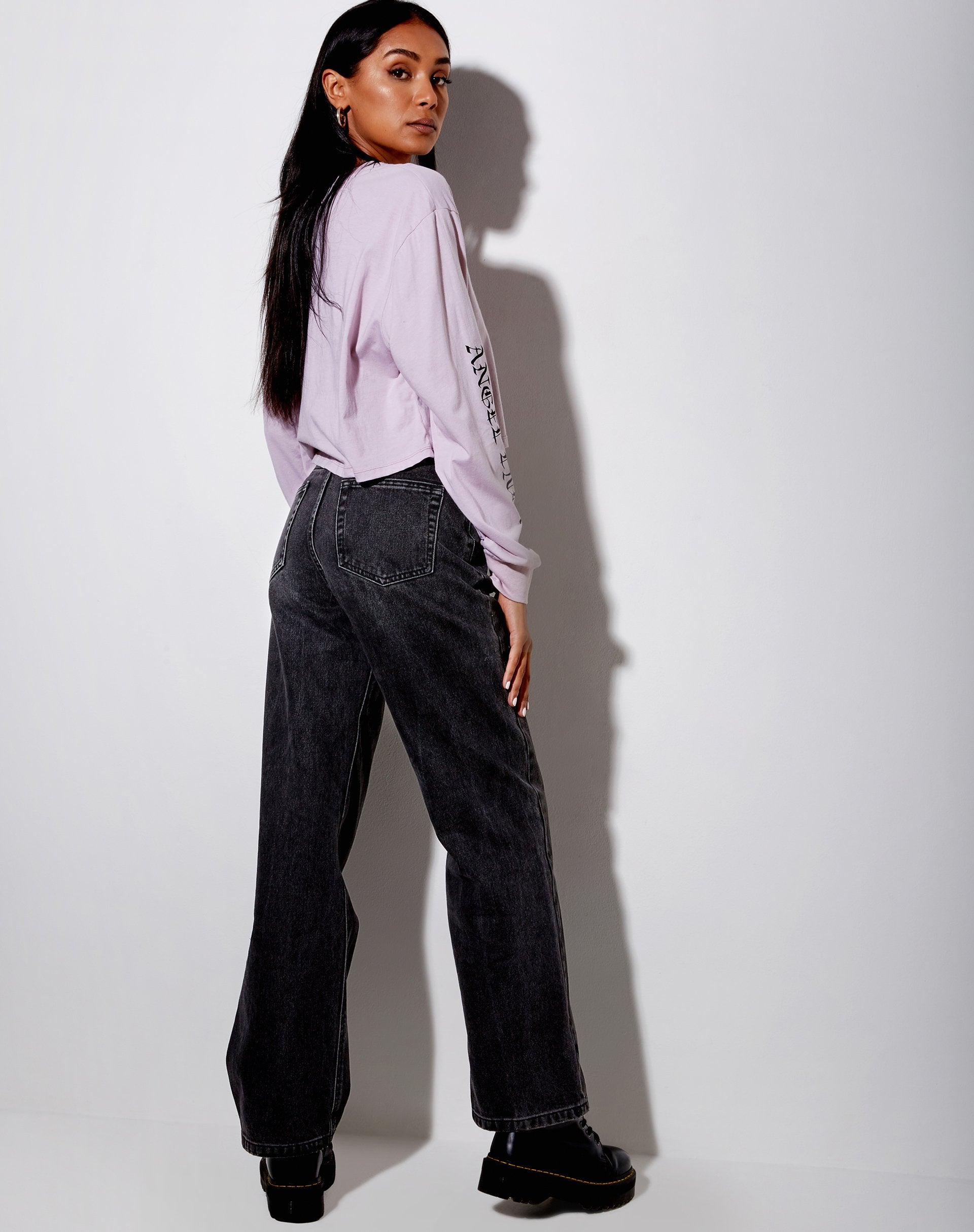 Imagen de Boli Crop Tee en Violeta Angelo Angel Energy